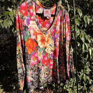 Johnny Was Floral Long Sleeve Top (XL)